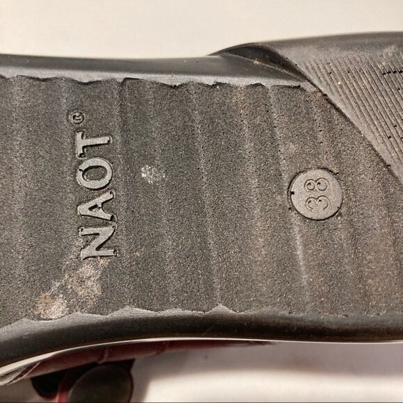 NAOT Sz 37 L6 Mary Jane with Metal Embellishments Velcro Closure Sandals Flats - Picture 12 of 13